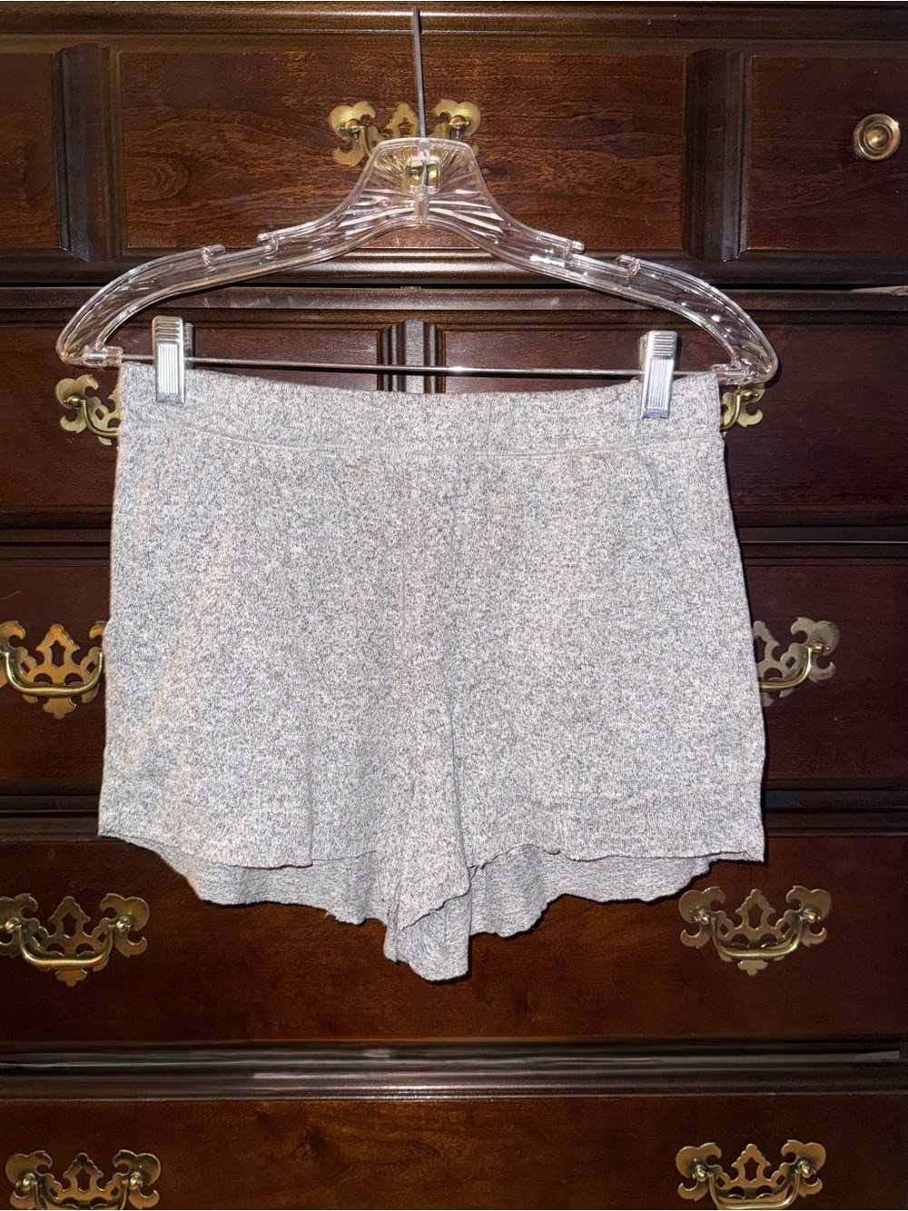 aerie Light Heather Gray Knit Lounge Shorts